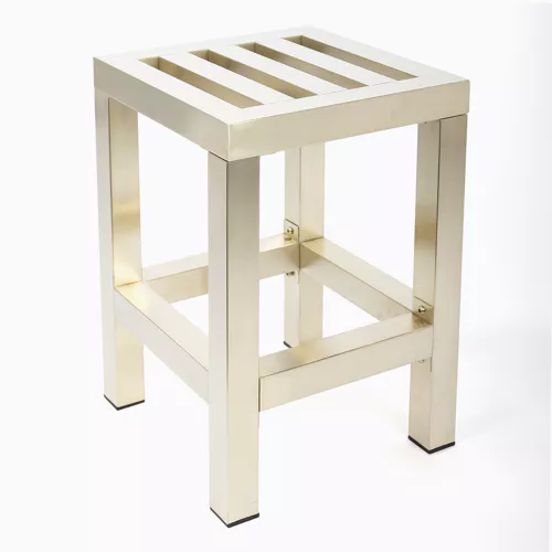 Tabouret PLAZZA en inox doré