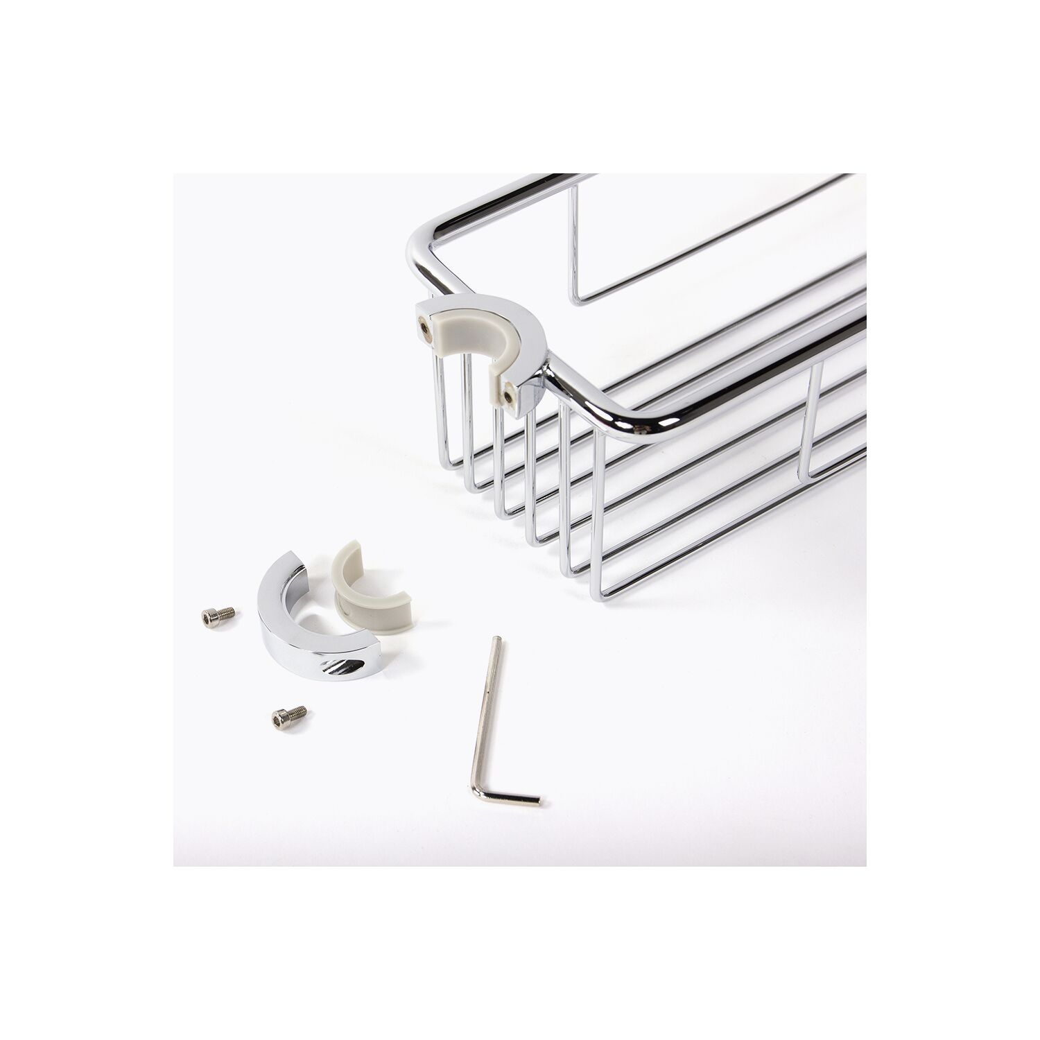 Porte-savon REMIX pour barre de douche en inox brillant