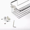 Porte-savon REMIX pour barre de douche en inox brillant