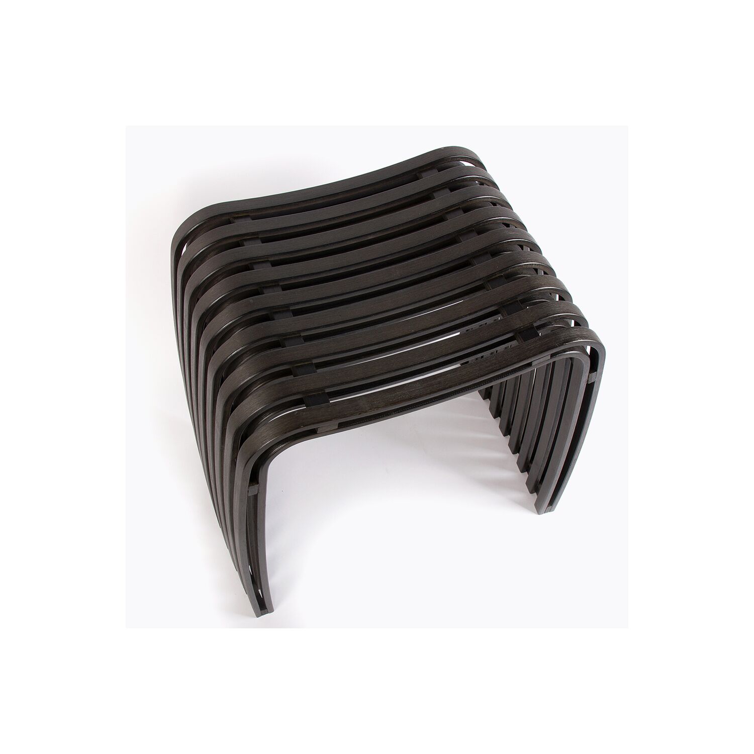 Tabouret en bambou noir Vogue