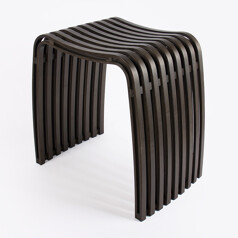 Tabouret en bambou noir Vogue