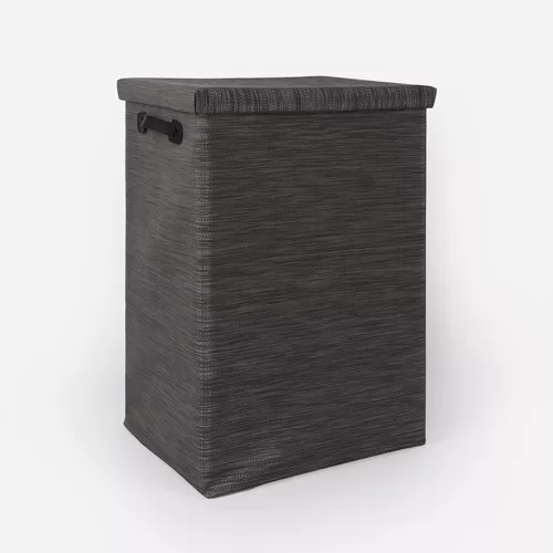 Panier à linge gris chiné...