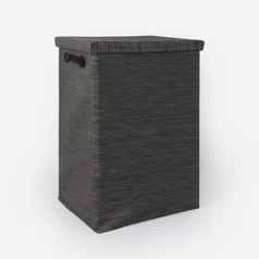 Panier à linge gris chiné...