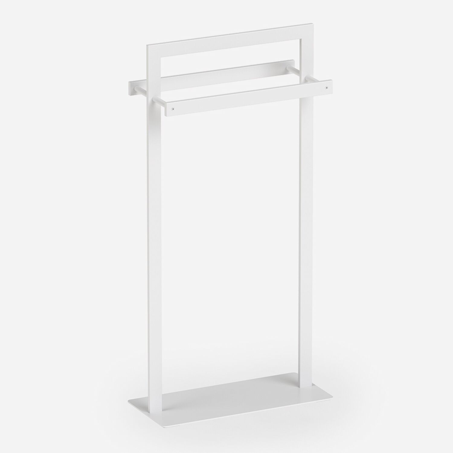 Porte-serviettes COMPACT en inox mat blanc