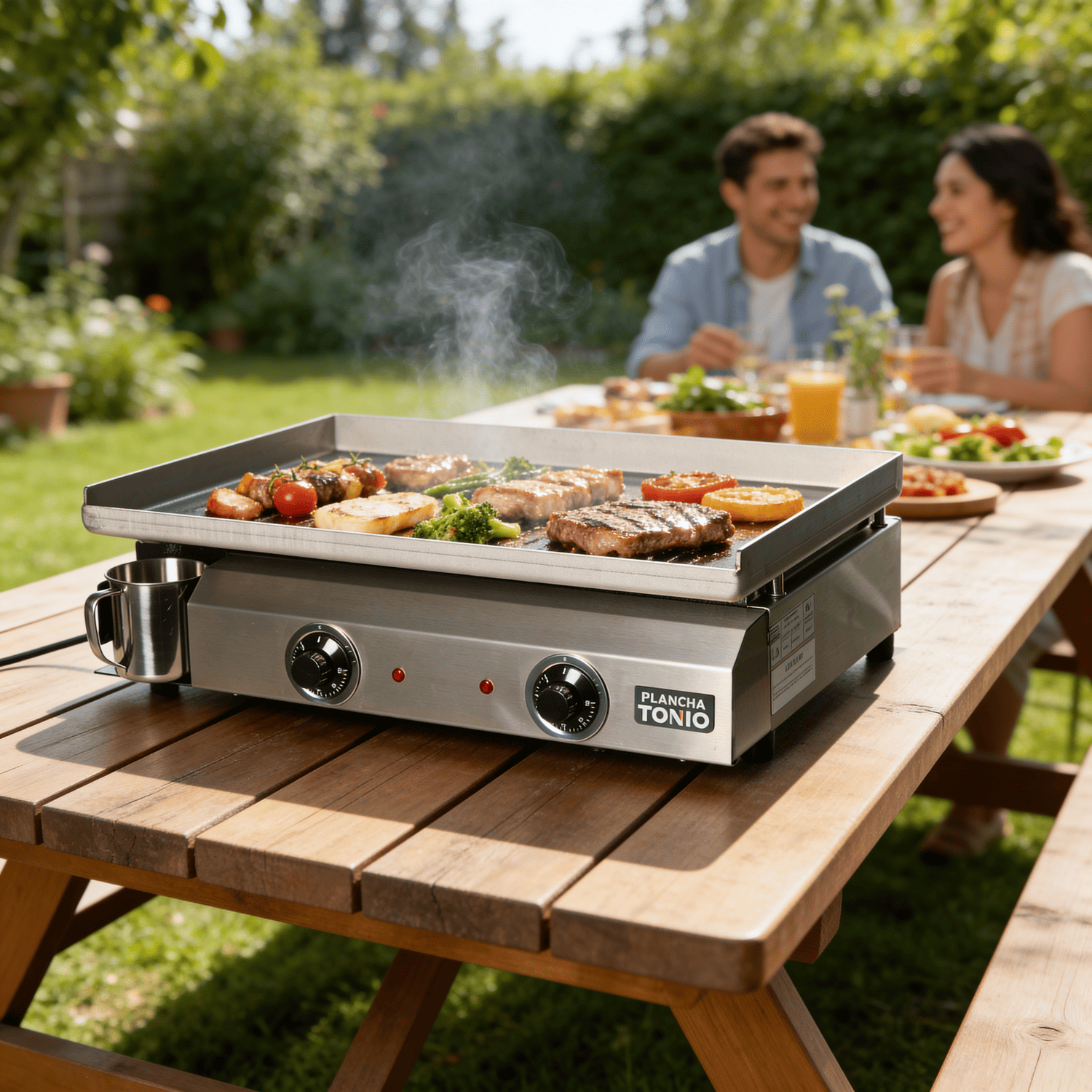 Plancha électrique Electica PL5 - 2 résistances en inox pour 6 à 12 personnes