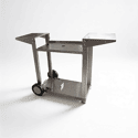 Chariot pour plancha inoxydable 2 feux - Structure et tablettes en acier inoxydable