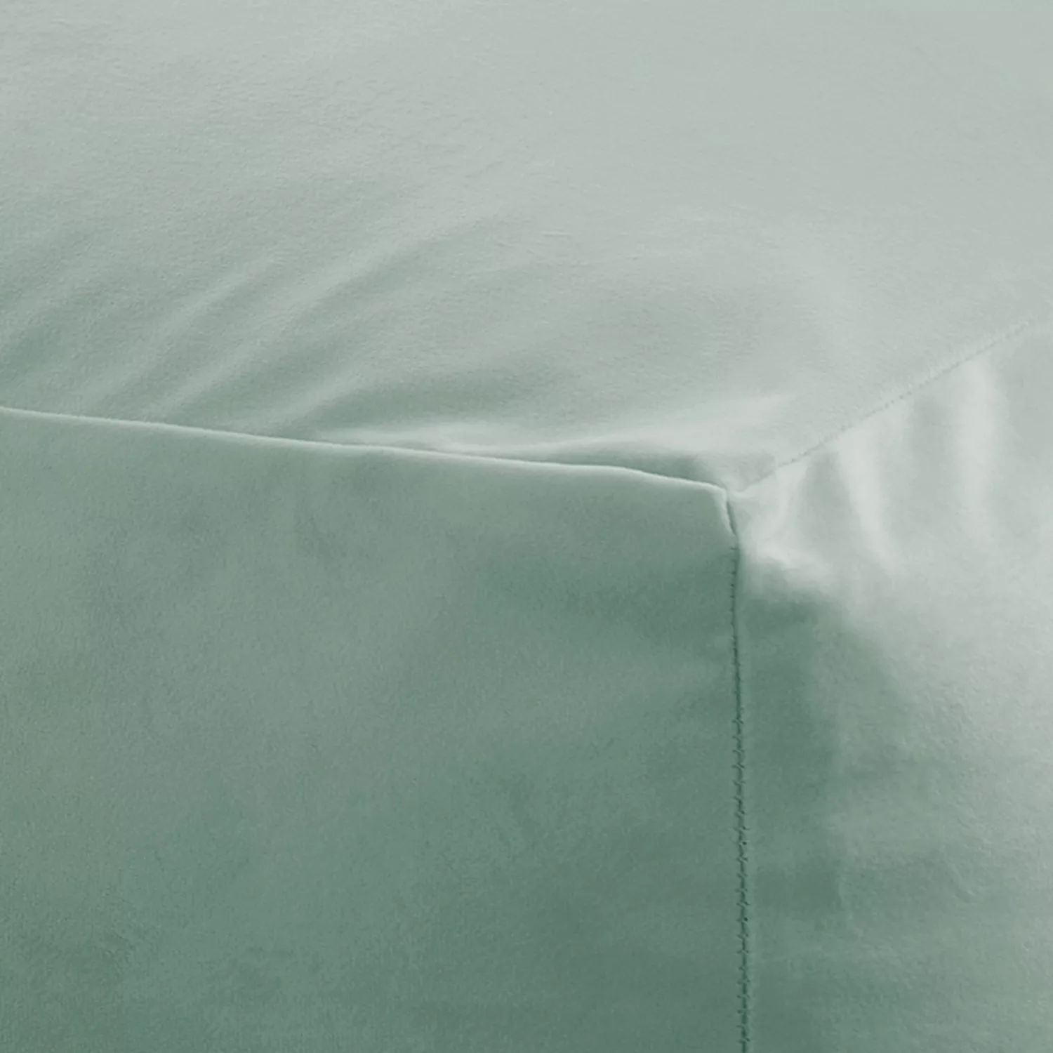 Pouf carrée PALAU - Assise velours vert 50x50 cm