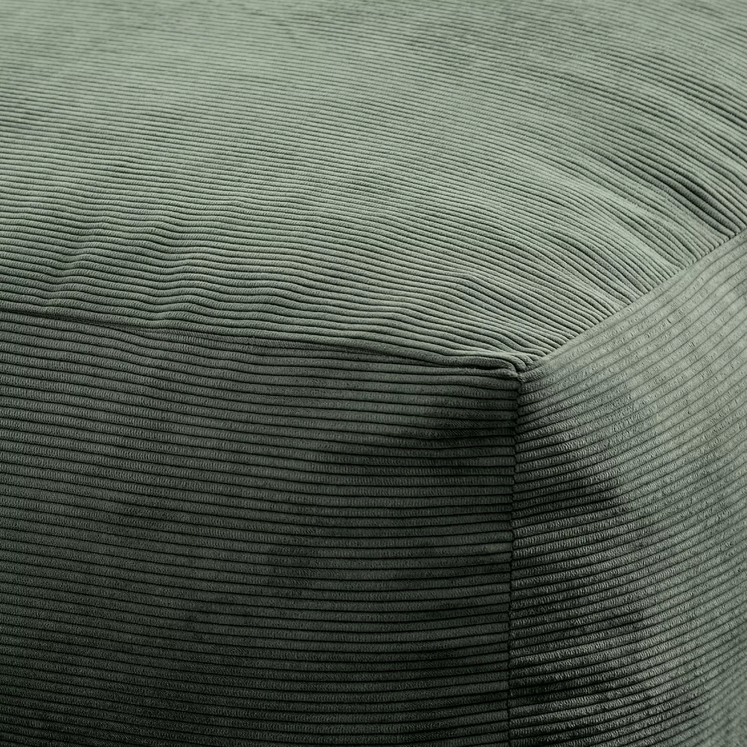 Pouf quadrato velluto verde salvia Deserto - 50x50 cm