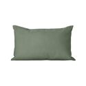 Coussin rectangulaire velours côtelé vert 50x30 cm - DUNE