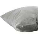 Rechthoekig fluwelen kussen grijs 50x30 cm - NAURU