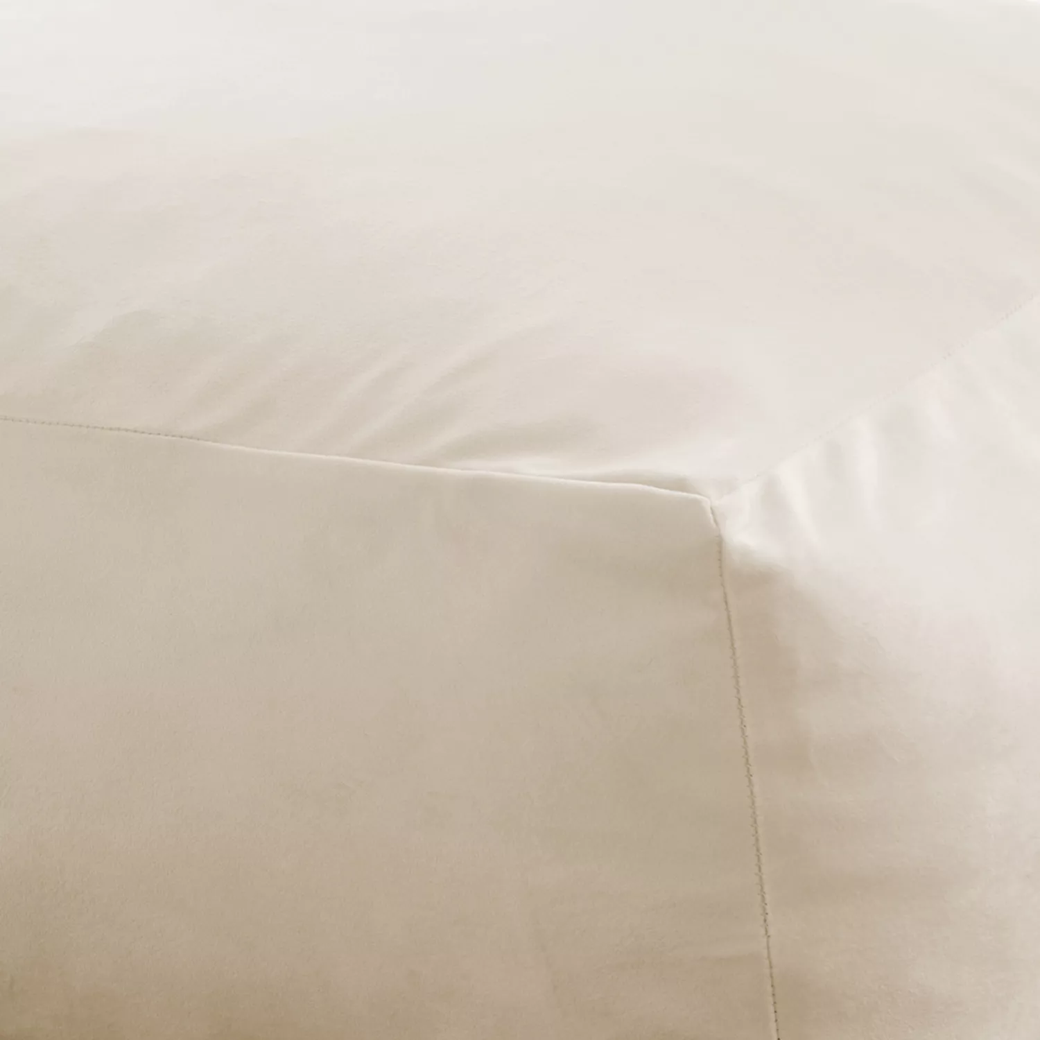 Pouf carrée velours écru 50x50 cm PALAU