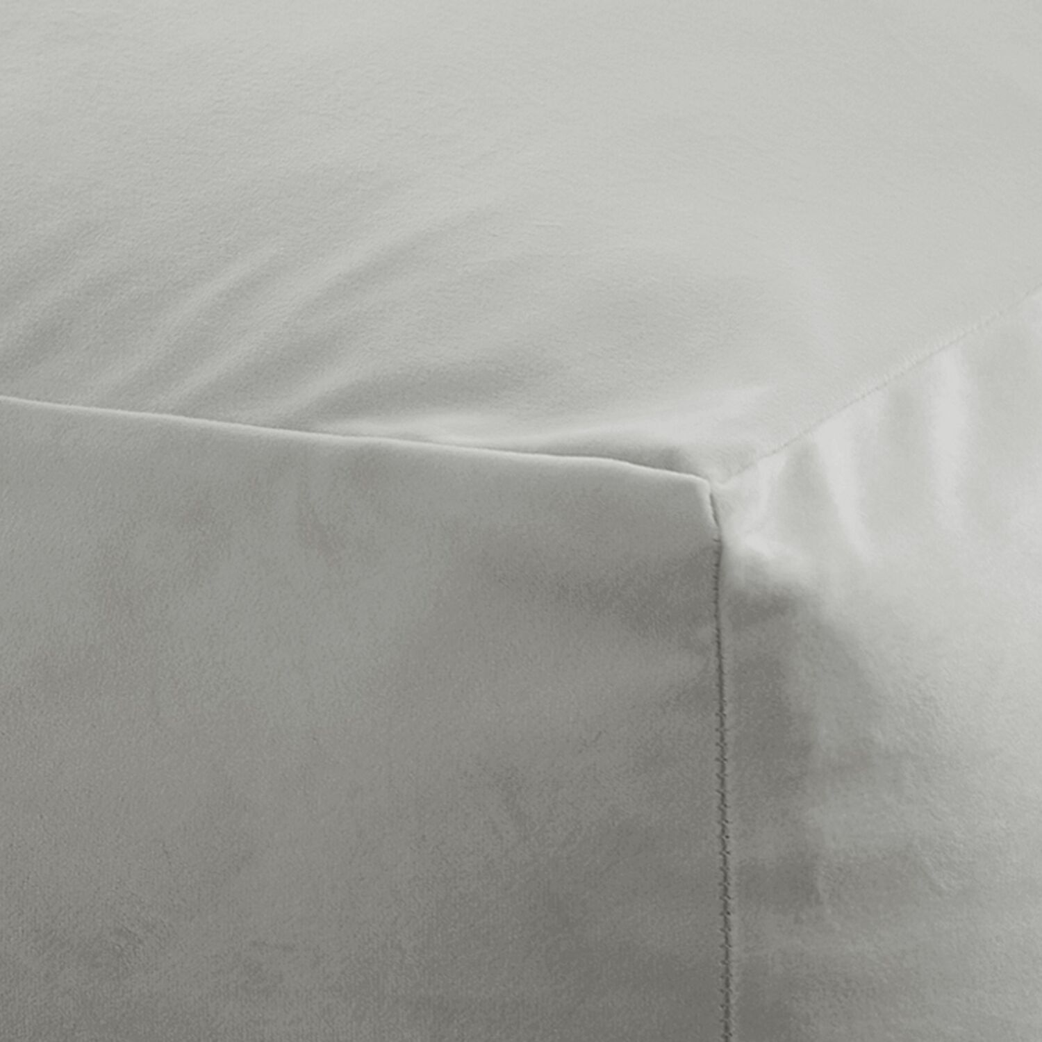 Pouf carré en velours gris - PALAU 50x50 cm