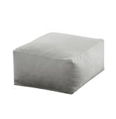 Pouf carré en velours gris...