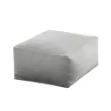 Pouf carré en velours gris - PALAU 50x50 cm