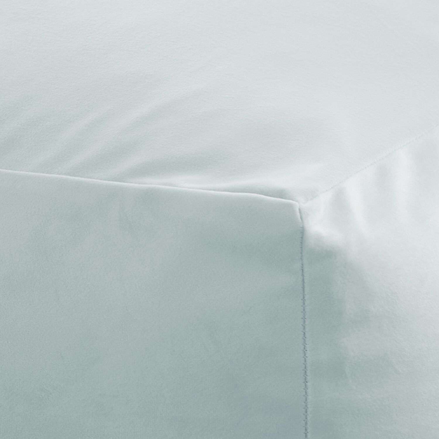 Pouf carré 50x50cm velours bleu glacier Palau