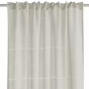 Rideau à galon fronceur Voilage Effet Lin Beige 140x280cm FUJORA