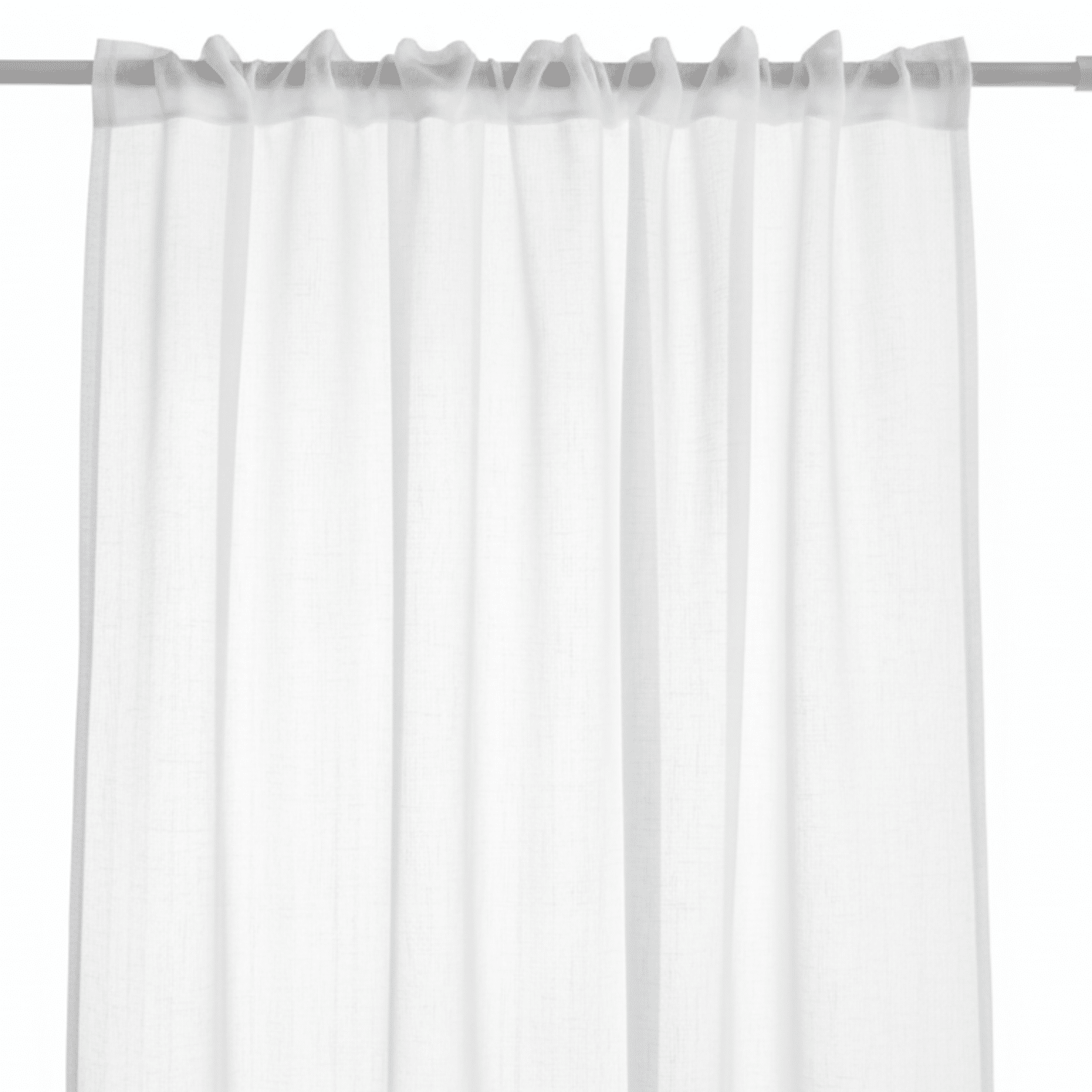 Rideau à galon fronceur Voilage Blanc 140x280cm ETNARA