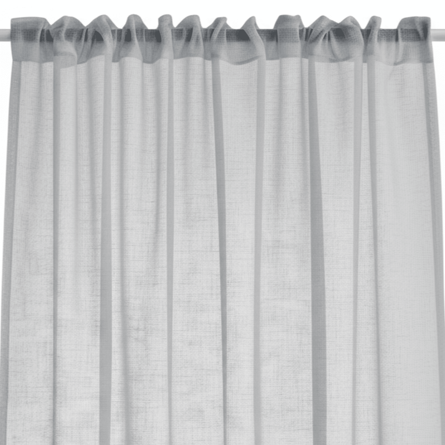 Rideau à galon fronceur Voilage Gris Acier 140x280cm ASOVA