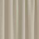 Rideau à galon fronceur Effet Lin Beige 140x280cm KILAVA - Happy Garden