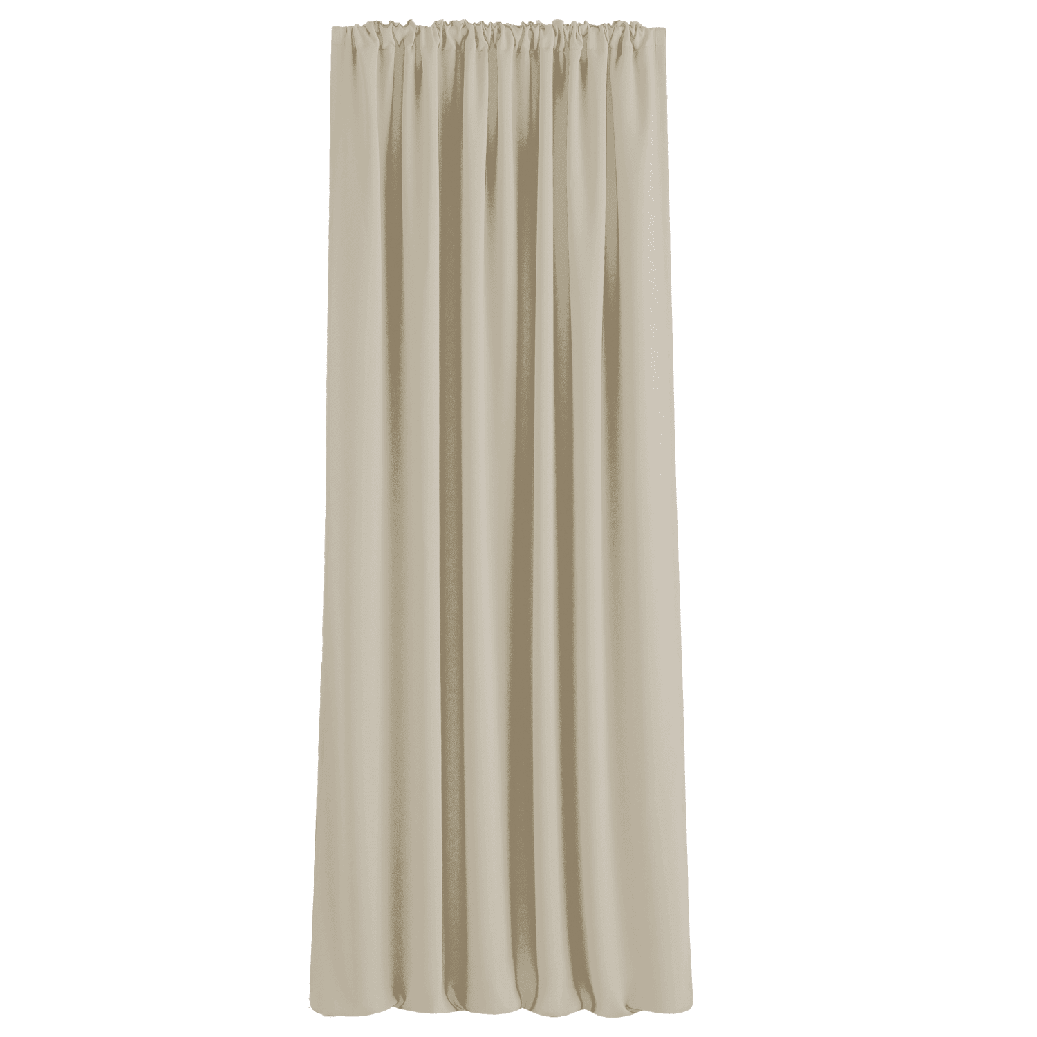 Rideau à galon fronceur Effet Lin Beige 140x280cm KILAVA