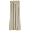 Rideau à galon fronceur Effet Lin Beige 140x280cm KILAVA - Happy Garden