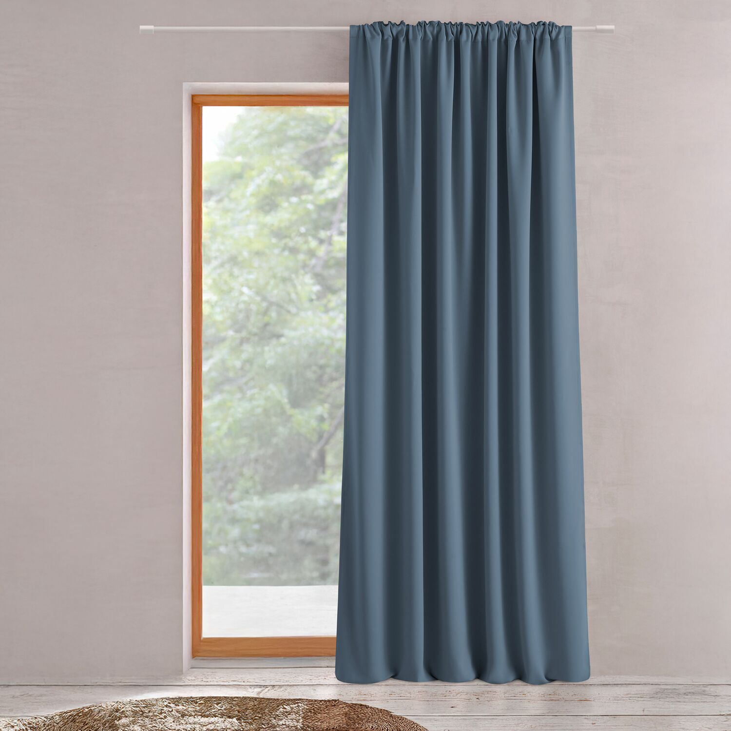 Rideau plissé bleu KILAVA 140x280 cm