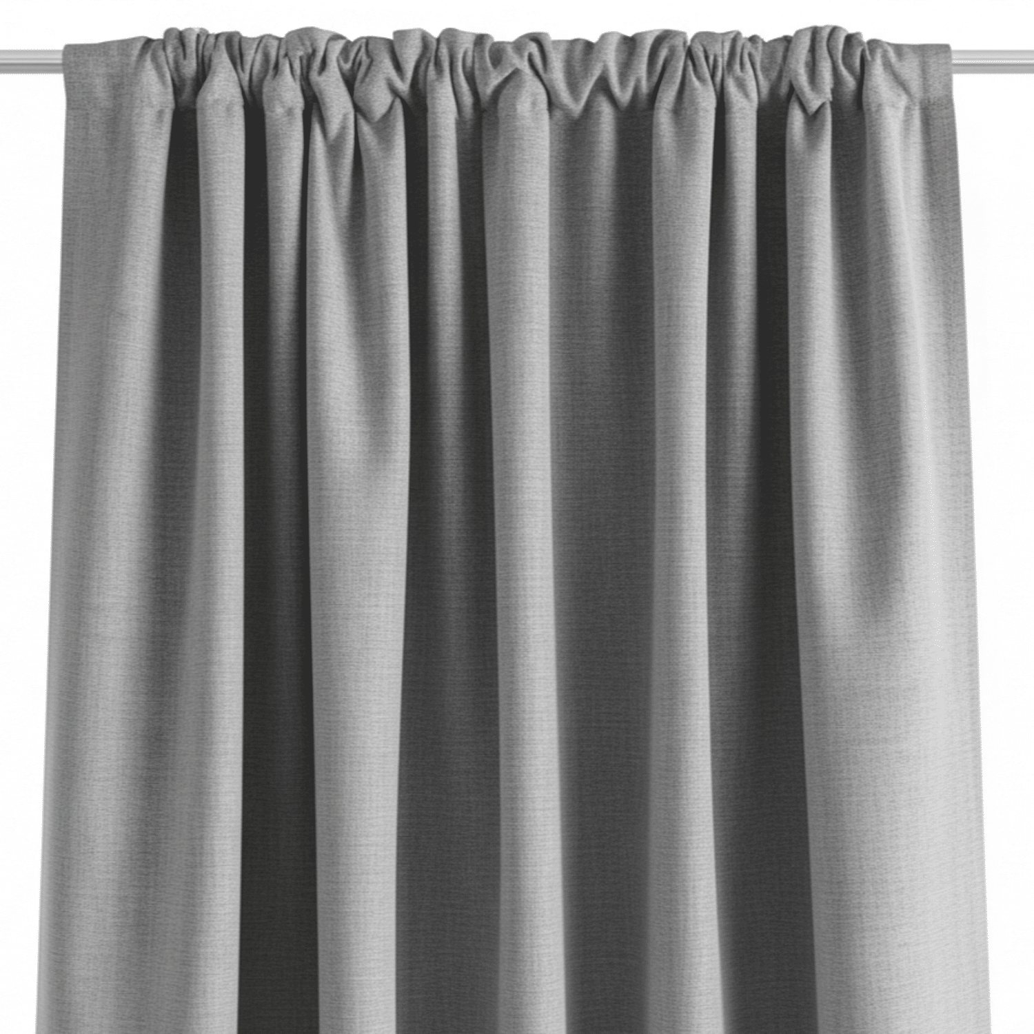 Rideau à galon fronceur Gris Acier 140x280cm TEIDOR