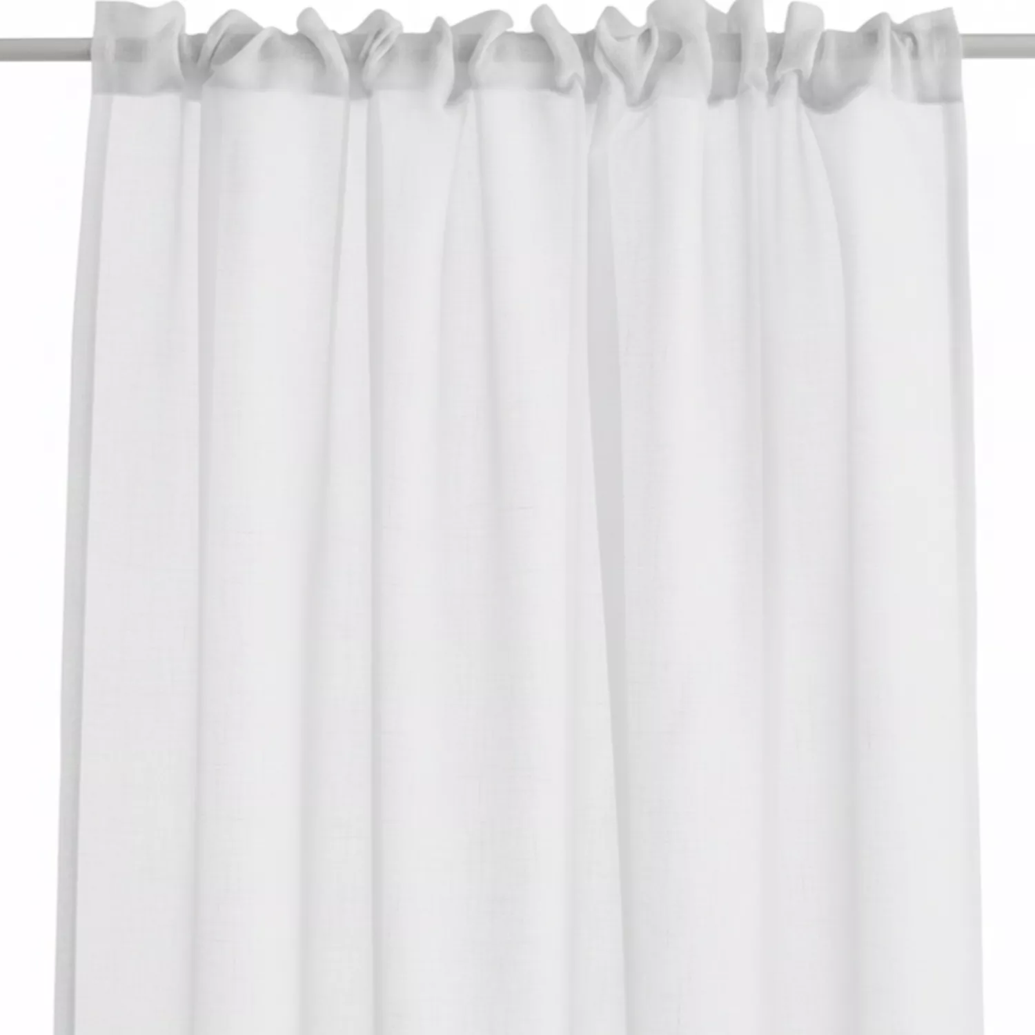 Rideau à galon fronceur Voilage Blanc 140x280cm VESKARA