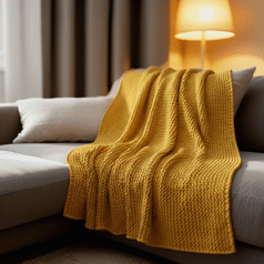 Coperta gialla a maglia 130...