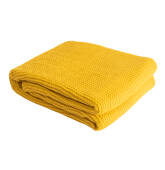 Plaid jaune en maille 130 ×...