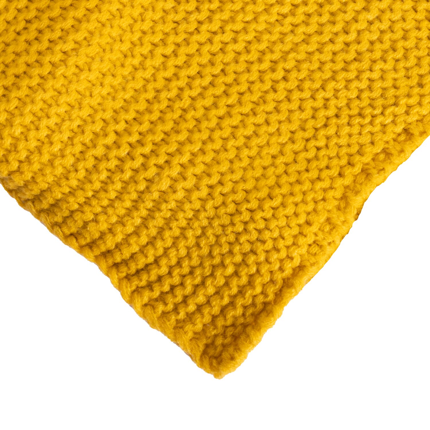 Plaid jaune en maille 130 × 170 cm – TRICOVA