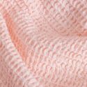 Couverture plaid 100% coton rose pâle avec pompons 130x170cm ARNISKA
