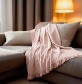 Couverture plaid 100% coton...
