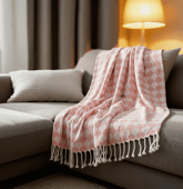 Couverture plaid en coton...