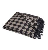 Plaid en coton Noir et gris...