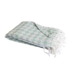 100% Baumwoll-Decke in Grün...