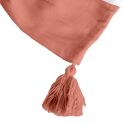 100% cotone rosa salmone plaid con pompons 130x170cm SLAVANN