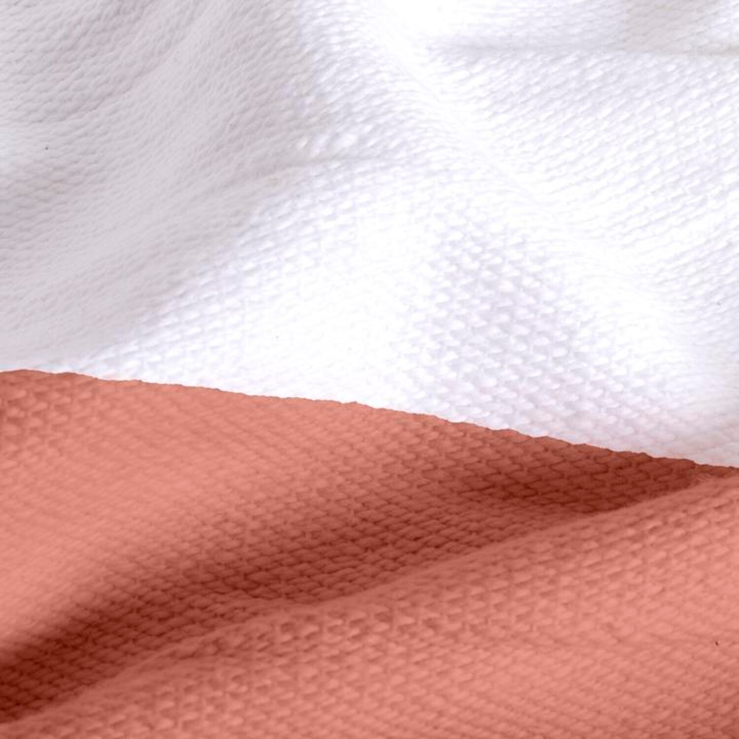 100% cotone rosa salmone plaid con pompons 130x170cm SLAVANN