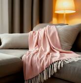 Couverture plaid 100% coton...