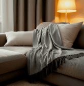Couverture plaid en coton...