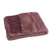Couverture plaid prune avec...