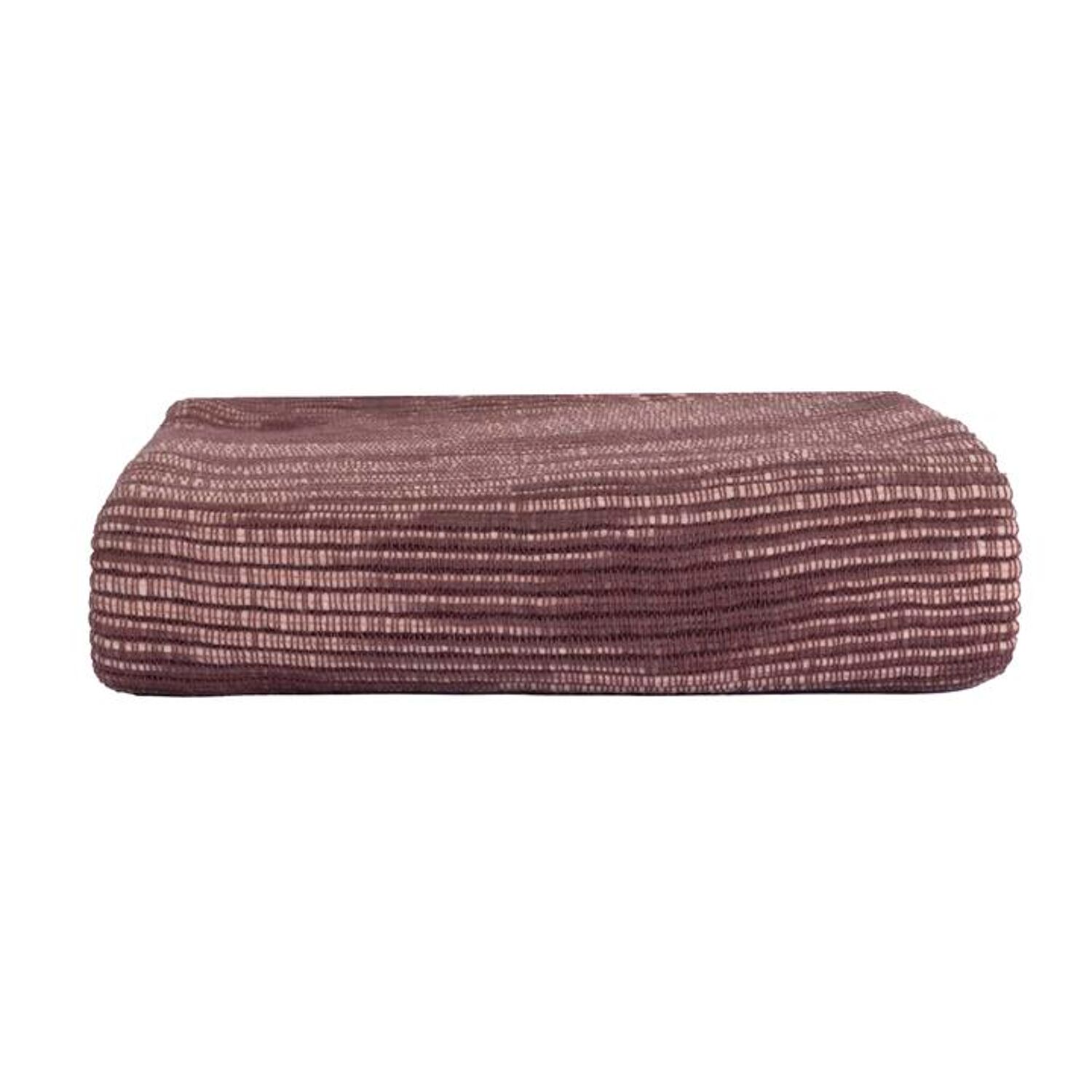 Decke Plaid pflaume mit Fransen 130x170cm ANEVIK