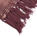 Decke Plaid pflaume mit Fransen 130x170cm ANEVIK