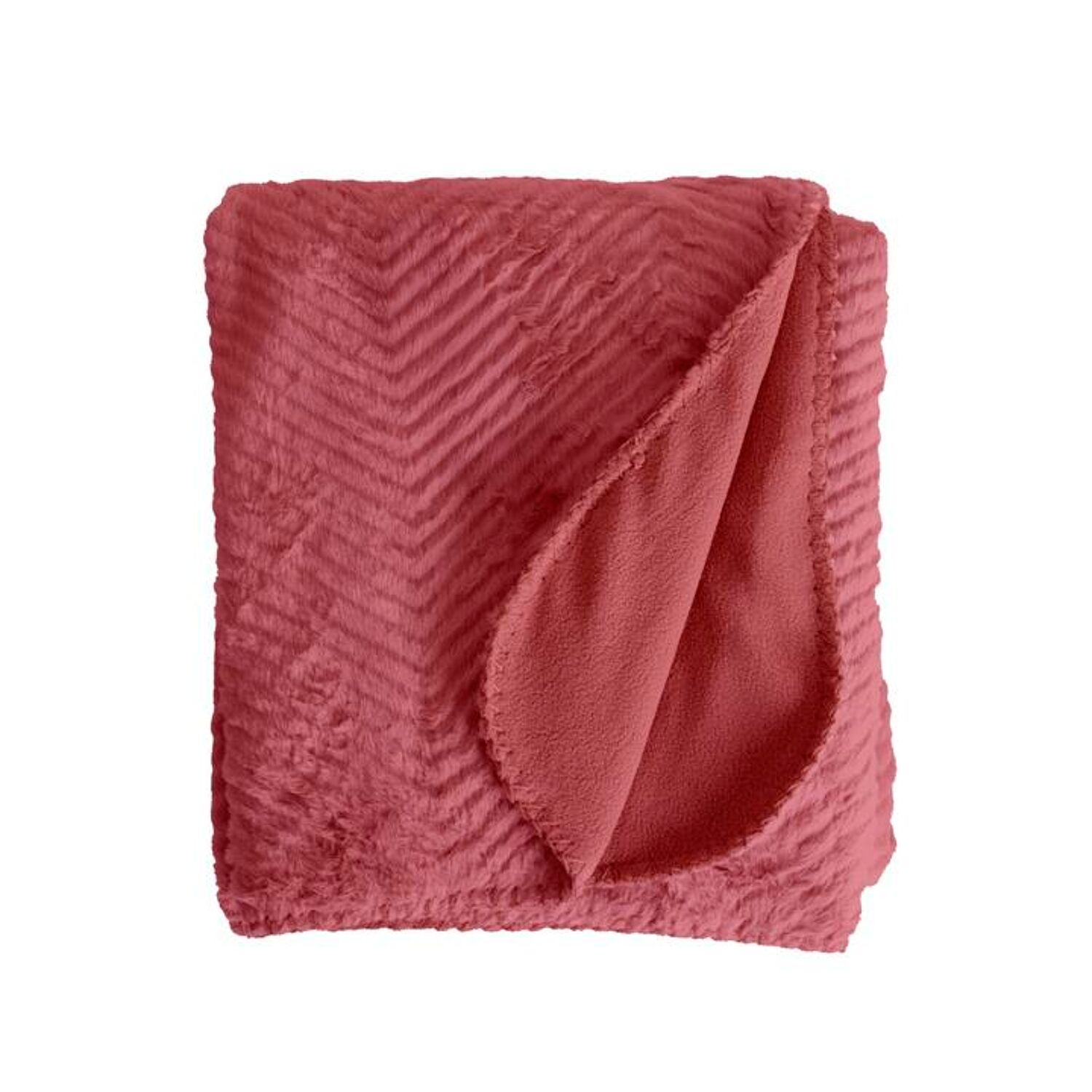 Himbeerrote Plaid-Decke 130x170cm ARYNDAL