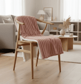 Couverture plaid rose chaud...