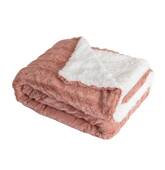 Couverture plaid rose chaud...