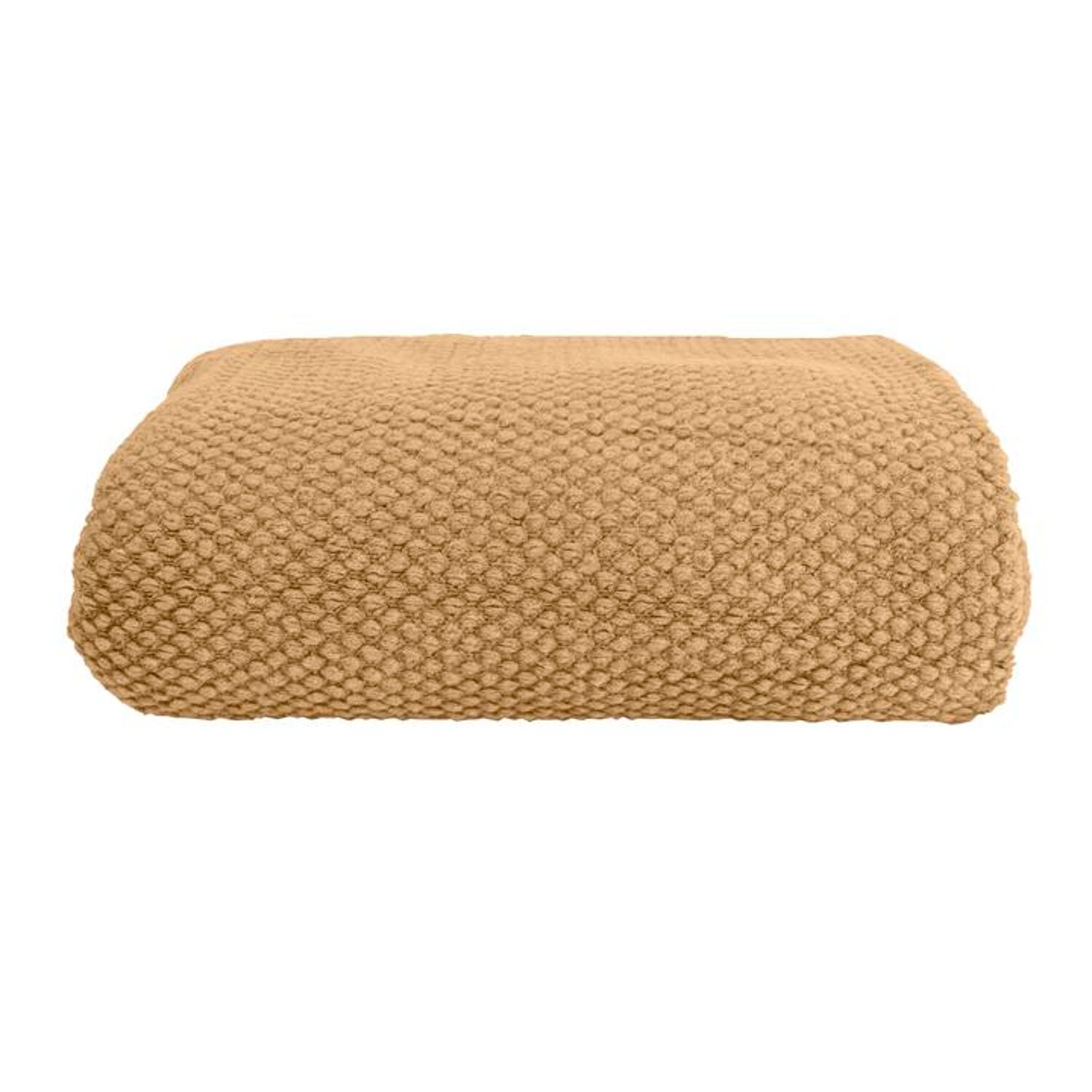 Bruine geruite deken toast 130x170cm DENARLA