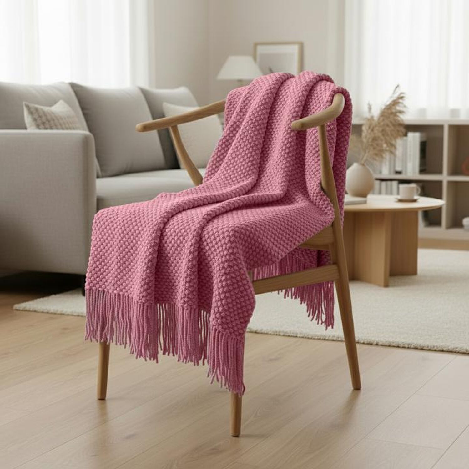 Cobertor xadrez framboesa 130x170cm DENARLA