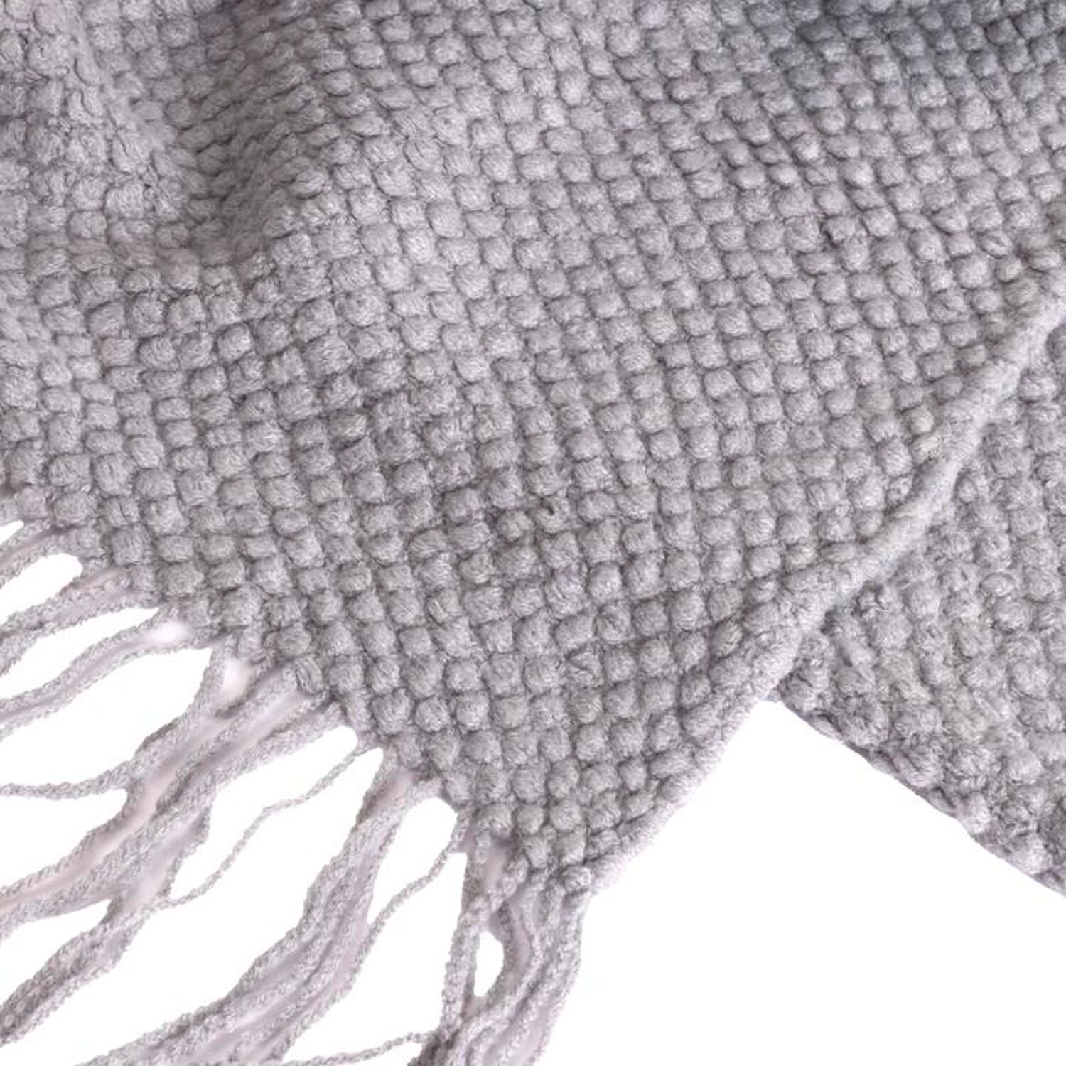 Coperta a quadri grigio chiaro 130x170cm DENARLA