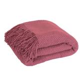 Couverture plaid rose...